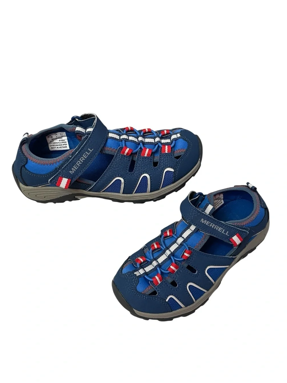 Merrell Hiking Water Comfort Shoe Sandal Blue Leather Kids size 3